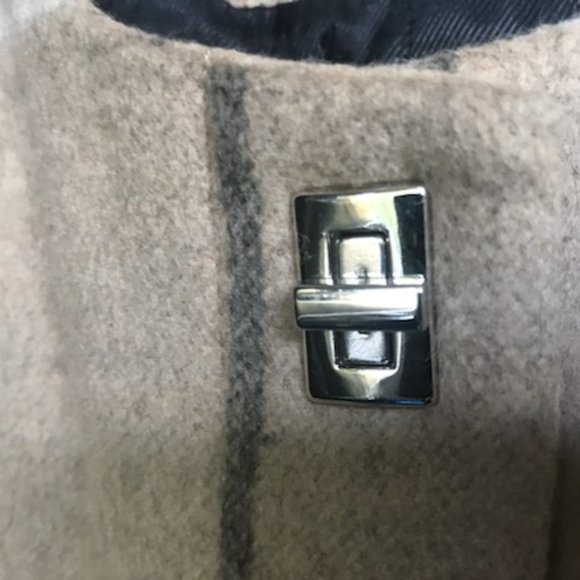 Zara Beige Checkered Blazer Jacket Size Large - Picture 5 of 5